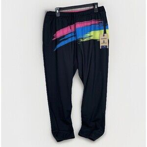 Chubbies Ultimate Sport Jogger Men's Size Large The Living Colors Retro Black